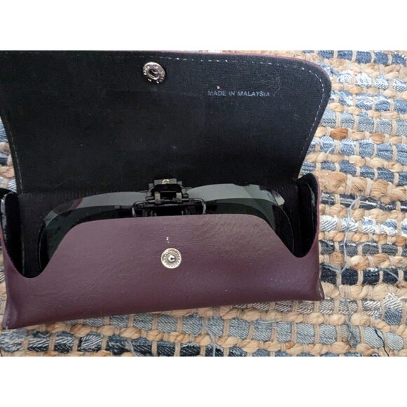 Designer Eyewear Hard Shell Case Flip Up Aviator Sunglasses Large & Medium Black - Picture 3 of 7